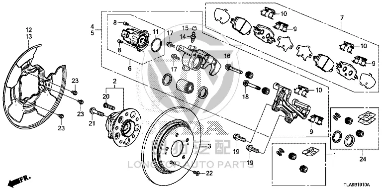 Rear Brake Pad Set 43022-TLAH0 43022TLAH00 for Honda