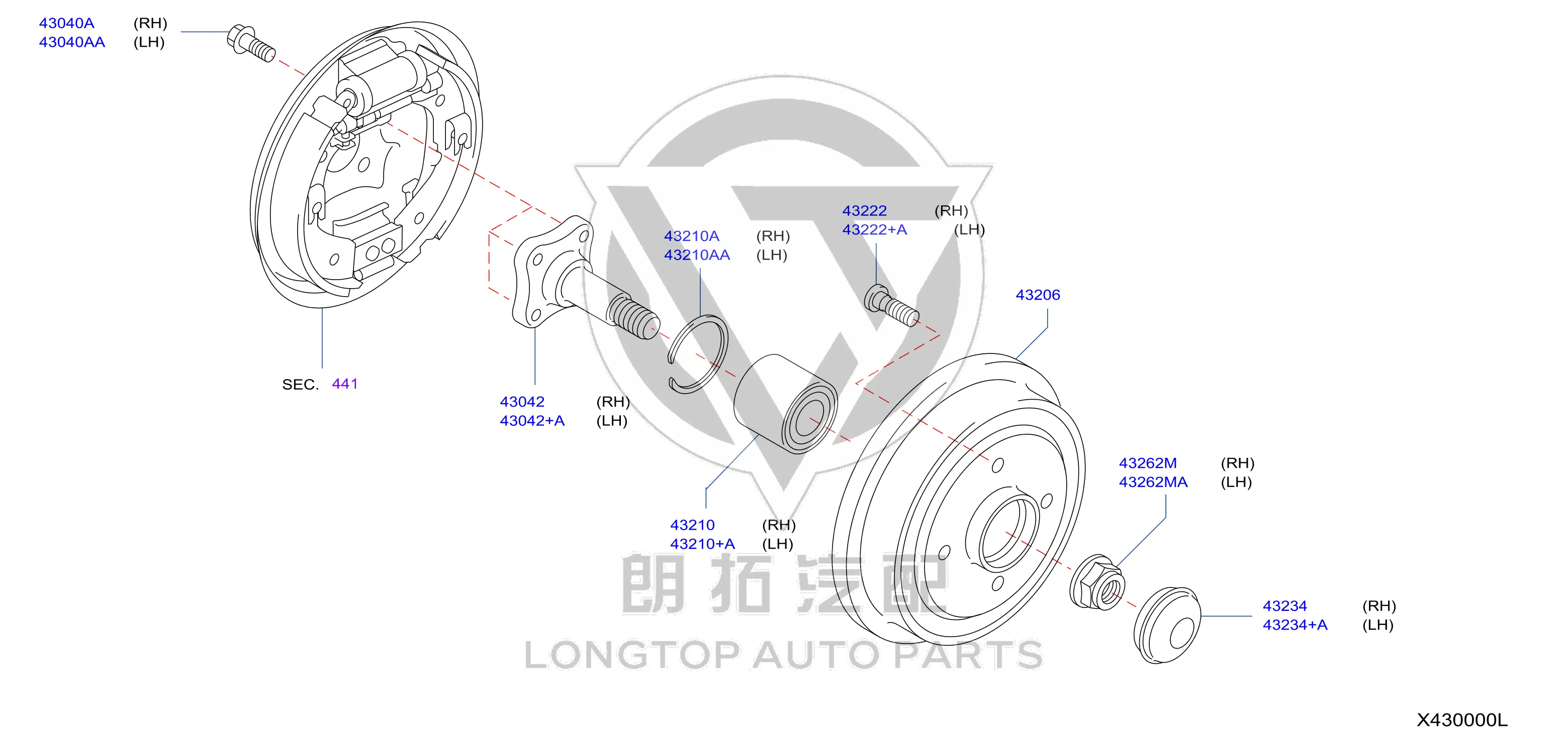 Rear Wheel Bearing 43210-1HM0A 432101HM0A for Nissan