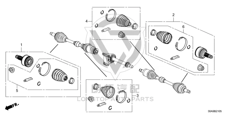 Front Half-Shaft Dust Cover 44017-3A030 440173A0307 for Honda