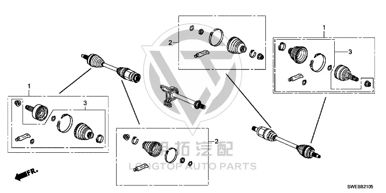 Front Half Shaft Boot 44018-SWET01 44018SWET01 for Honda