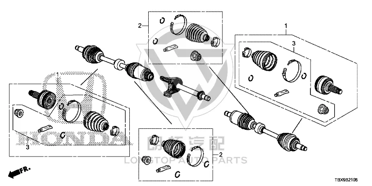 Front Half Shaft Boot 44018-SWET02 44018SWET02 for Honda