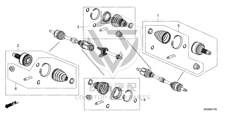 Front Half Shaft Boot (Left Inner) 44017-TETH0 44017TETH01 for Honda