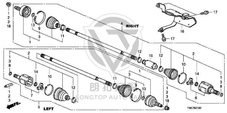 Front Half Shaft Boot 44018-SENP01 44018SENP01 for Honda
