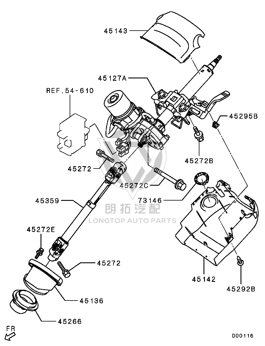 Steering Column 4405A-124 4405A124 for Mitsubishi GA1W