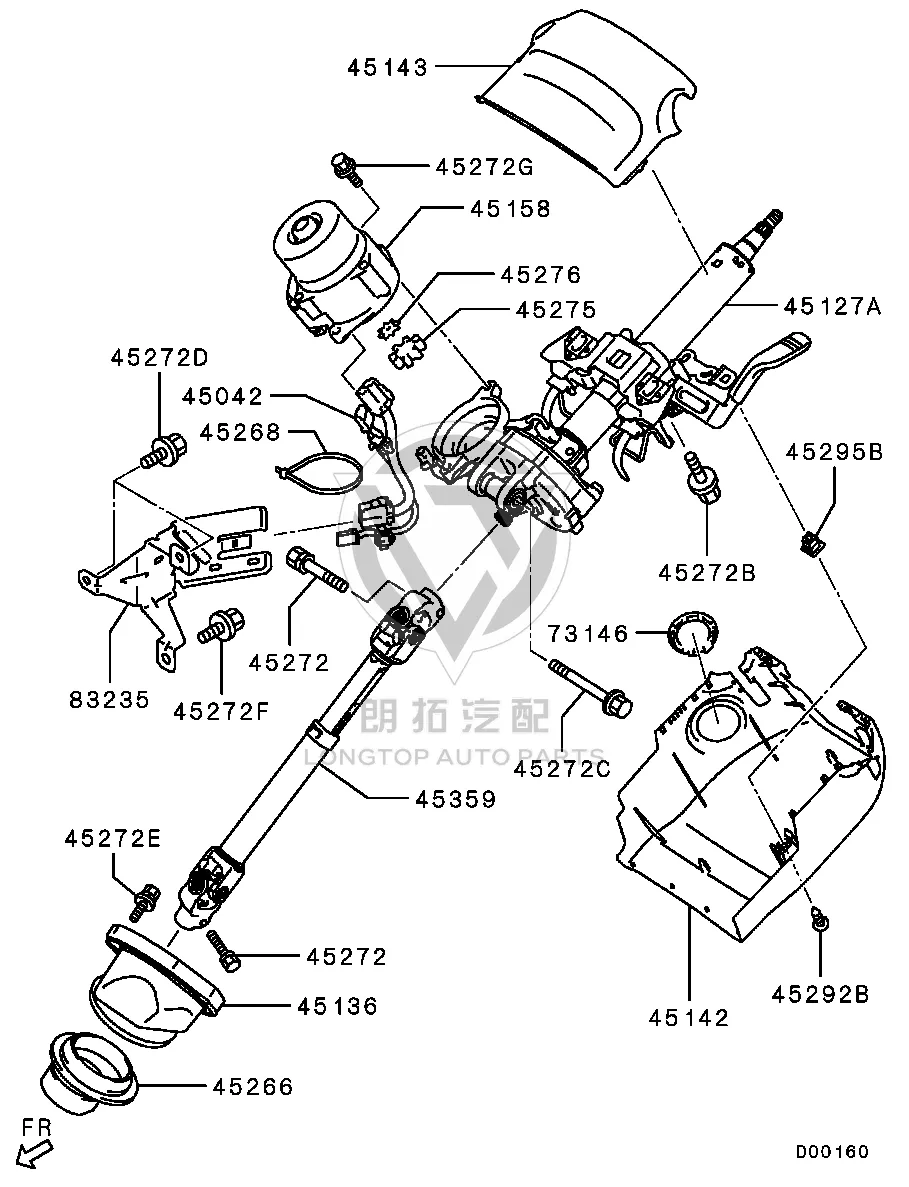 Combination Switch Cover (Lower) 8065A-235XA 8065A235XA for Mitsubishi GF7W