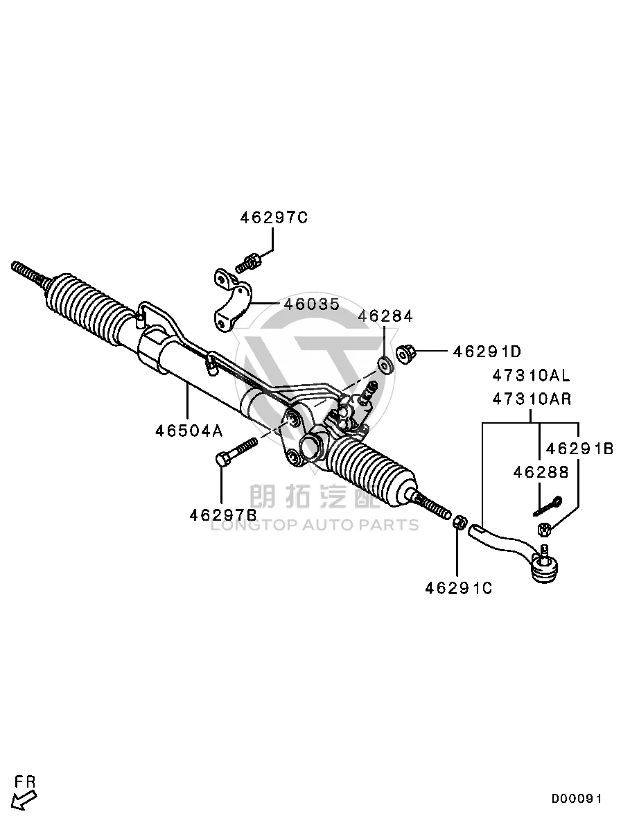 Steering Gear 4410A-837 4410A837 for Mitsubishi V87W