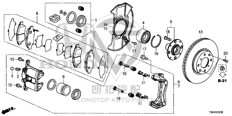 Front Brake Disc 45251-T5G-H00 45251T5GH00 for Honda
