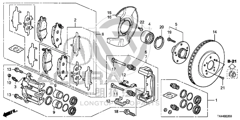 Front Wheel Bearing 44300-TA0-A51 44300TA0A51 for Honda