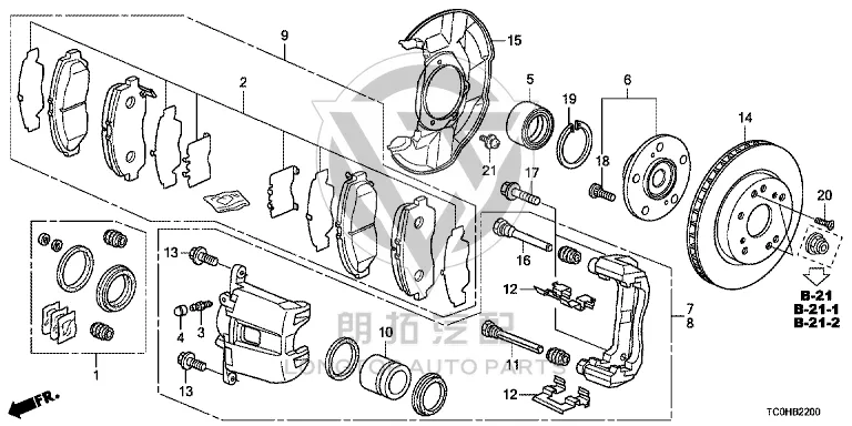 Front Brake Disc 45251-TB0W0 45251TB0W00 for Honda