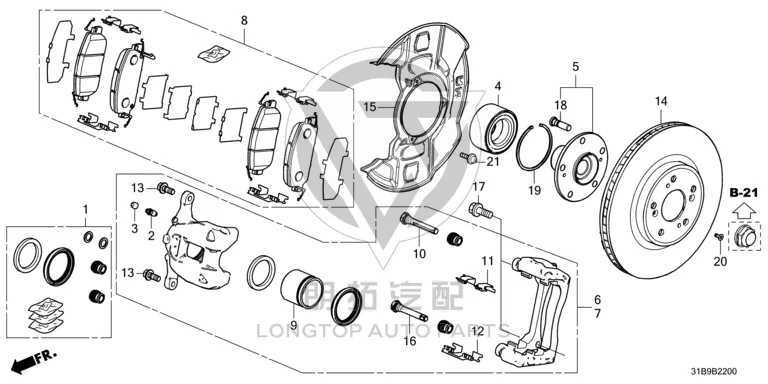 Front Brake Disc 45251-TRNH00 45251TRNH00 for Honda