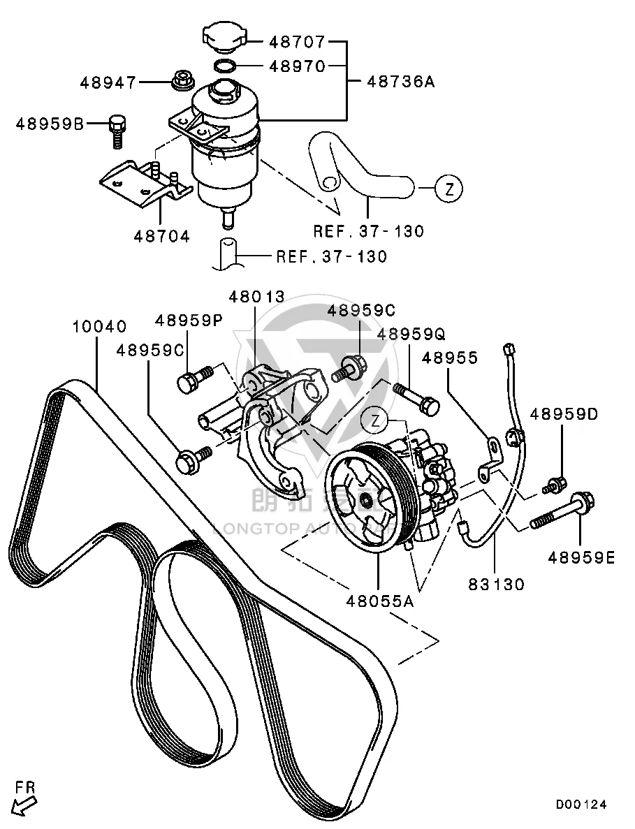 Power Steering Pump 4450A-157 4450A157 for Mitsubishi V87W