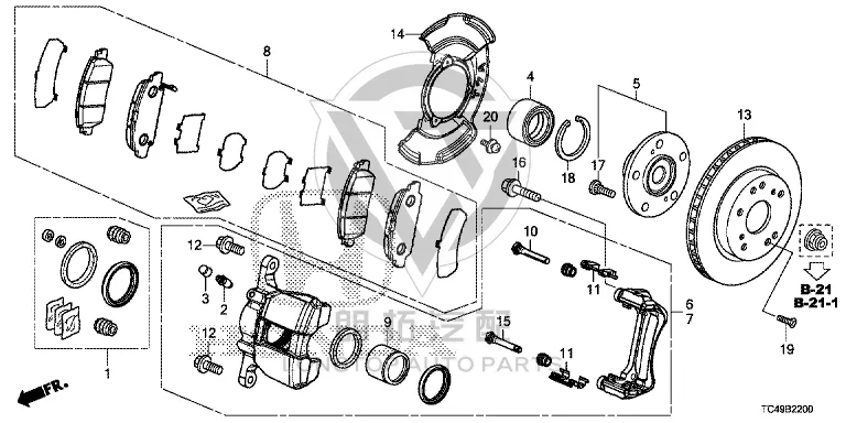Front Brake Disc (Right) 45251-SNVH00 45251SNVH00 for Siming