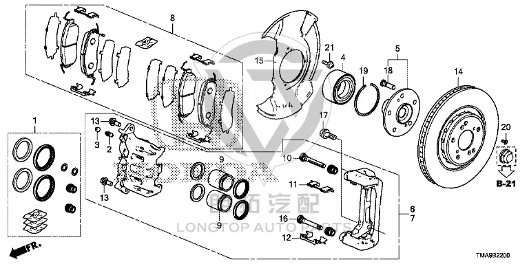 Front Brake Disc 45251-THAH00 45251THAH00 for Honda