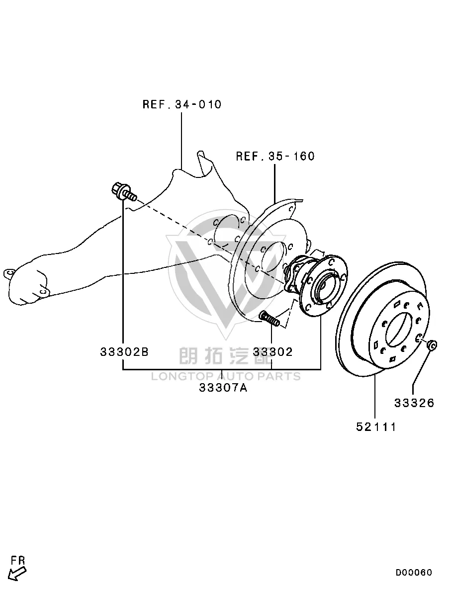 Rear Brake Disc 4615A-193 4615A193 for Mitsubishi CX5A