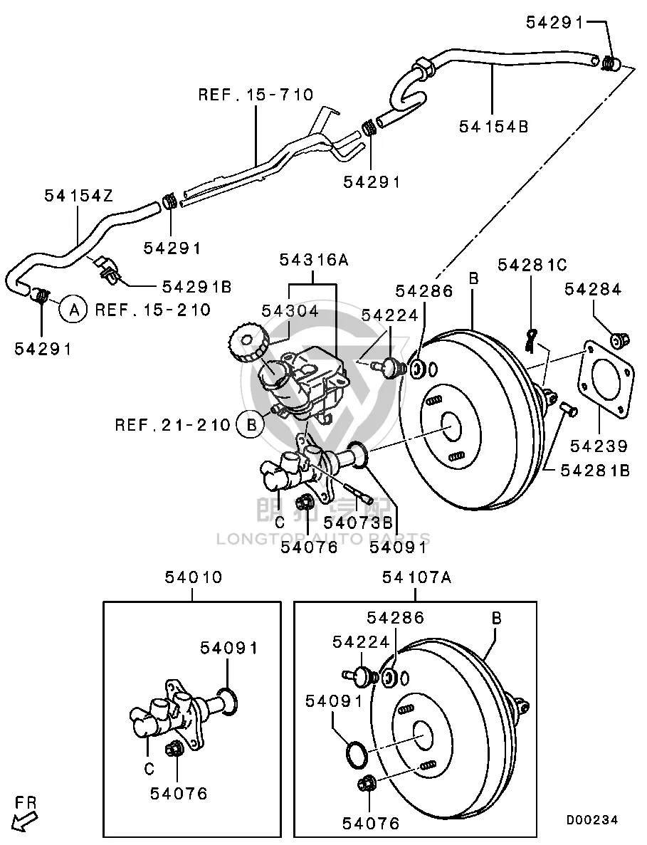 Master Brake Cylinder 4625A-213 4625A213 for Mitsubishi CW5W