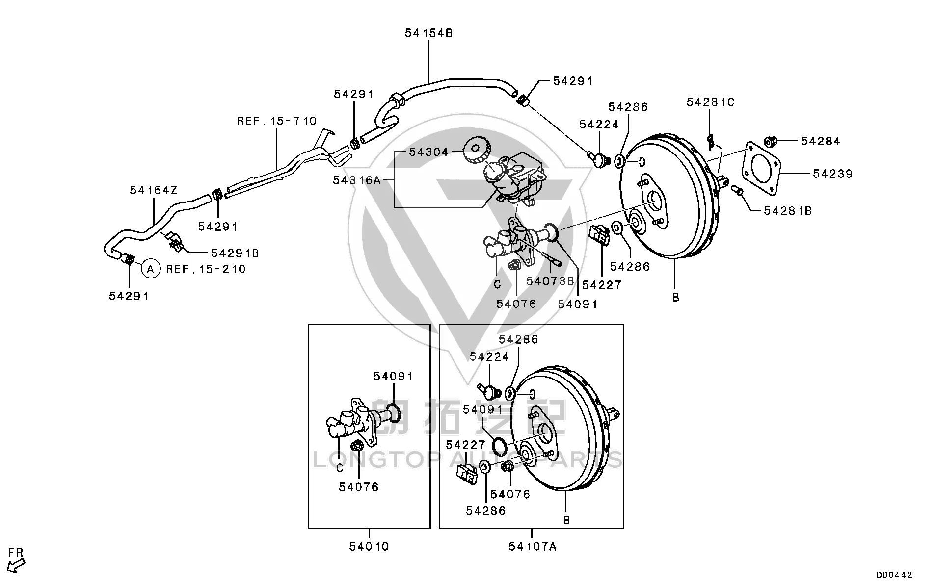 Brake Booster 4630A-405 4630A405 for Mitsubishi GF7W