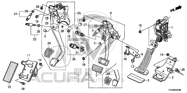Brake Pedal Limit Block 46505-SA500 46505SA500 for Honda