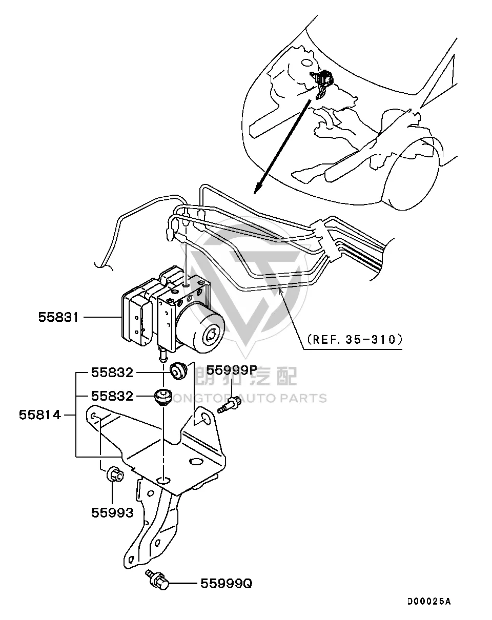 ABS Pump Assembly 4670A-142 4670A142 for Mitsubishi NA4W