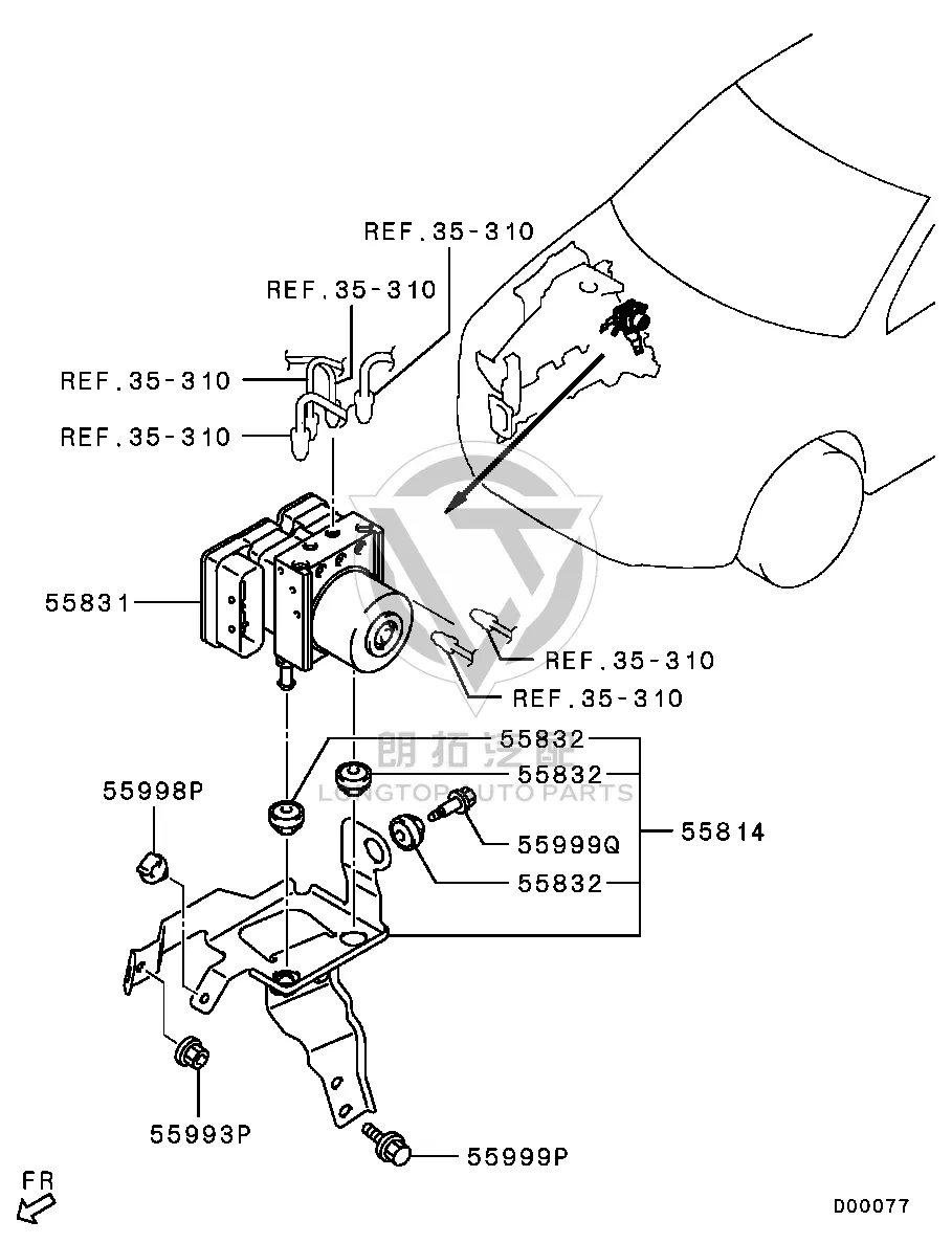 ABS Pump Assembly 4670A-874 4670A8874 for Mitsubishi GA2W