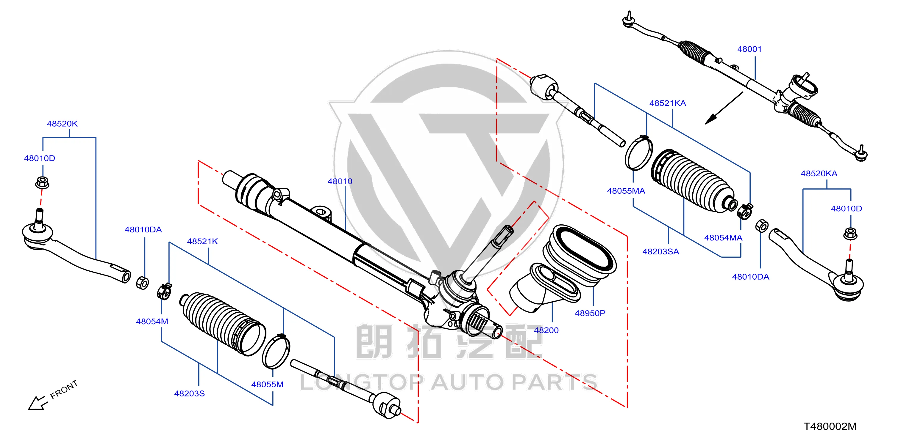 Inner Ball Joint of Steering Gear (Left) D8521-3DN1A D85213DN1A for Nissan