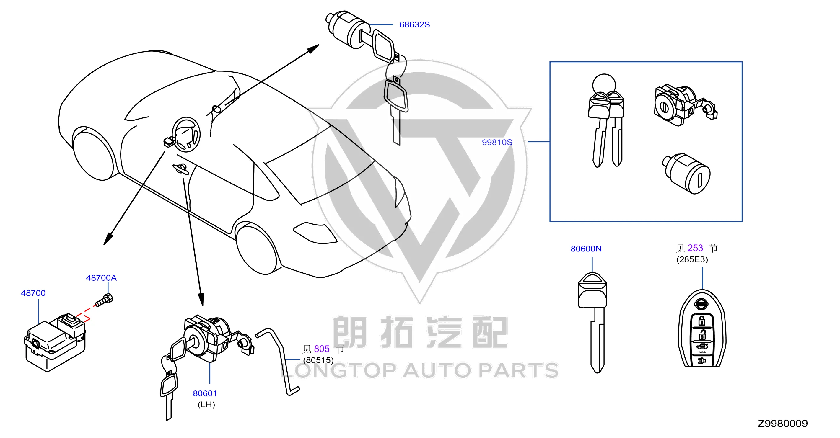 Steering Anti-Theft Lock 48700-2FR0A 487002FR0A for Nissan