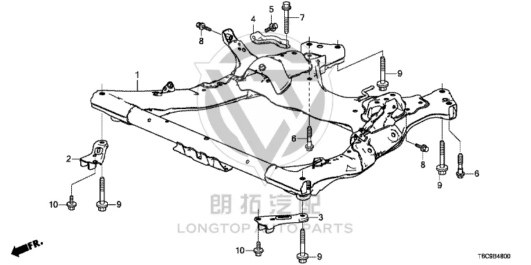 Subframe 50200-T6CJ01 50200T6CJ01 for Honda