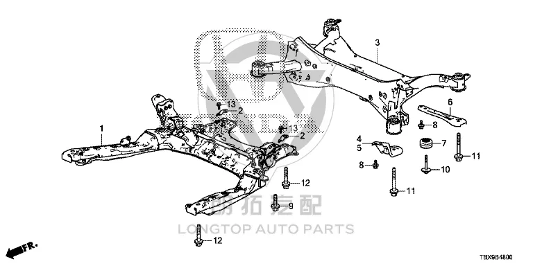 Subframe 50200-TVEH07 50200TVEH07 for Honda