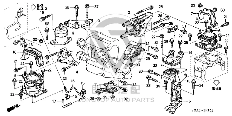 Transmission Mount 50860-SDA-A02 50860SDAA02 for Honda