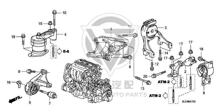 Engine mount (front) 50830-SFE-030 50830SFE030 for Honda