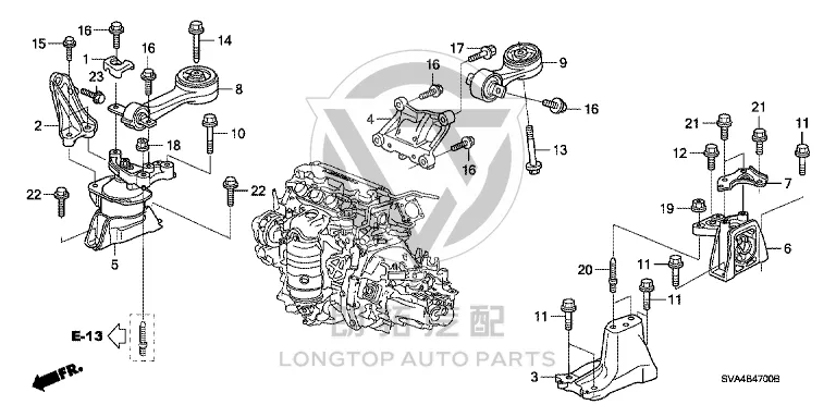Engine Mount (Right) 50820-SNB-J02 50820SNBJ02 for Honda