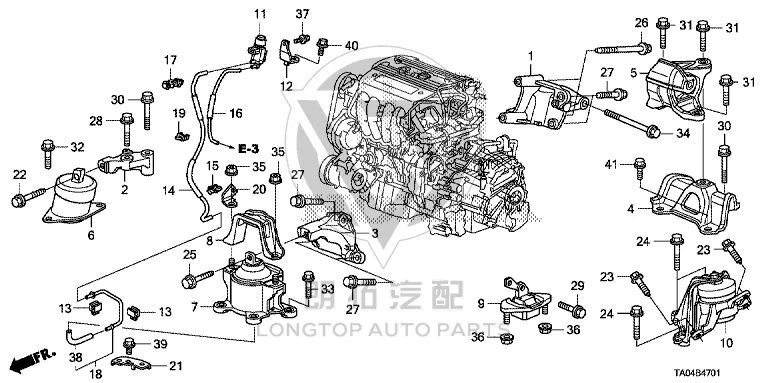 Transmission Mount (Lower) 50850-TA0-A02 50850TA0A02 for Honda Accord