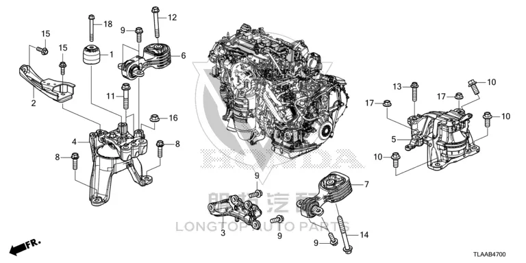 Engine Mount (Right) 50820-TLAA0 50820TLAA0 for Honda