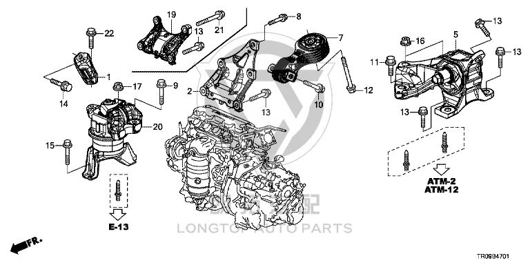 Engine Mount (Left) 50850-TS6-H81 50850TS6H81 for Honda