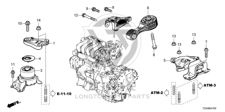 Engine Mount (Rear) 50890-T5A00 50890T5A00 for Honda