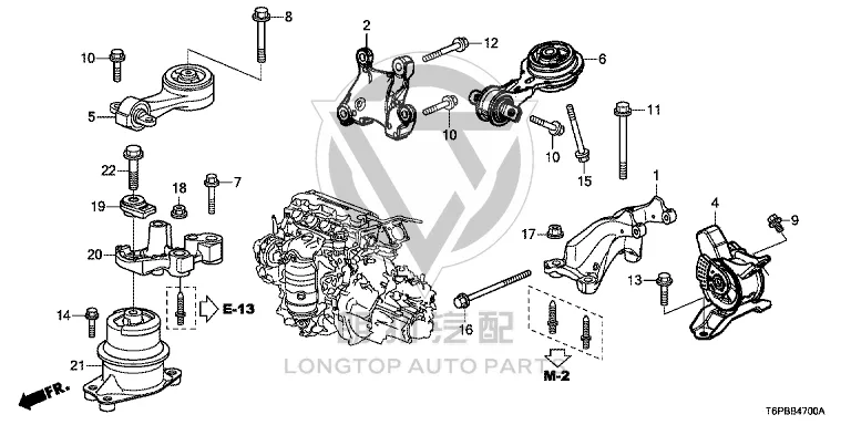 Engine Mount (Right) 50822-TM501 50822TM5013 for Honda