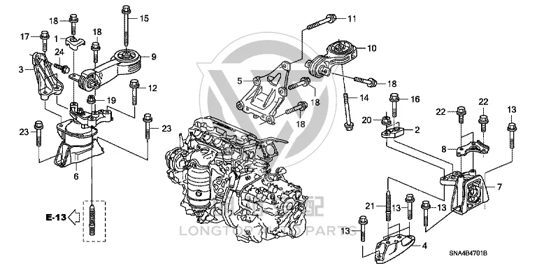 Engine Mount Left 50850-SNA-A82 50850SNAA82 for Honda Ciimo