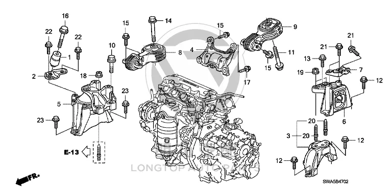 Engine Mount (Upper Right) 50880-SWC-E81 50880SWCE81 for Honda