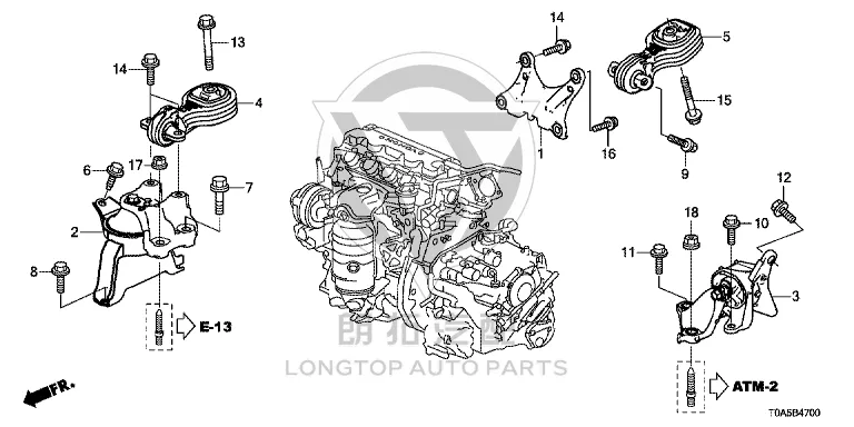 Engine Mount (Right) 50820-T0C-003 50820T0C003 for Honda CR-V