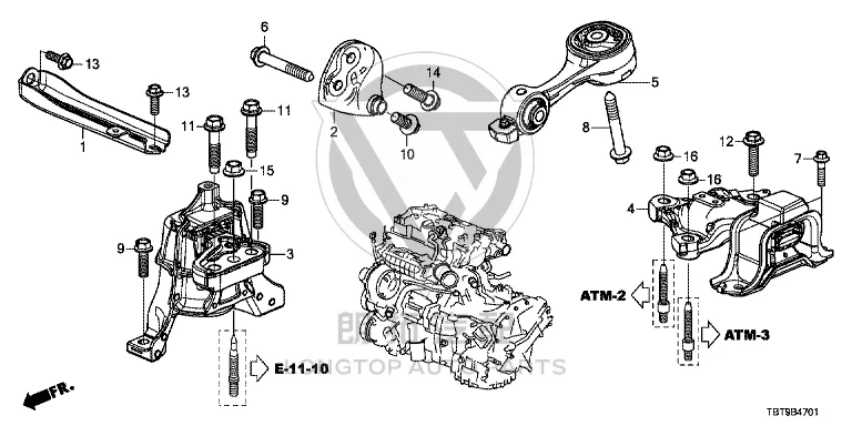 Engine Mount (Rear) 50890-TBTH03 50890TBTH03 for Honda