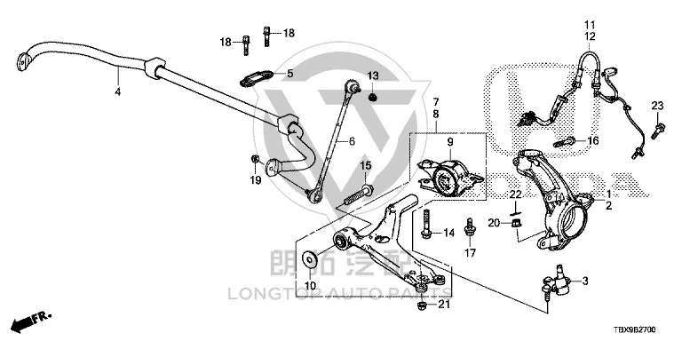 Front Steering Knuckle (Left) 51216-TVE-H00 51216TVEH00 for Honda