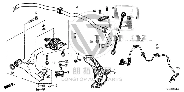 Front Steering Knuckle (Right) 51211-TETH0 51211TETH00 for Honda