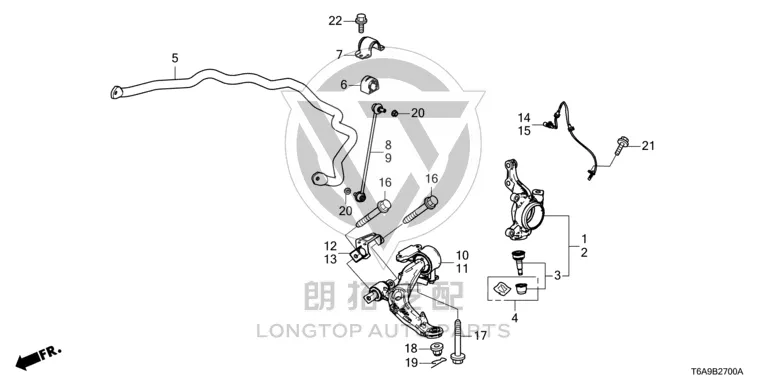 Front Lower Control Arm (Left) 51360-T6A00 51360T6A000 for Honda