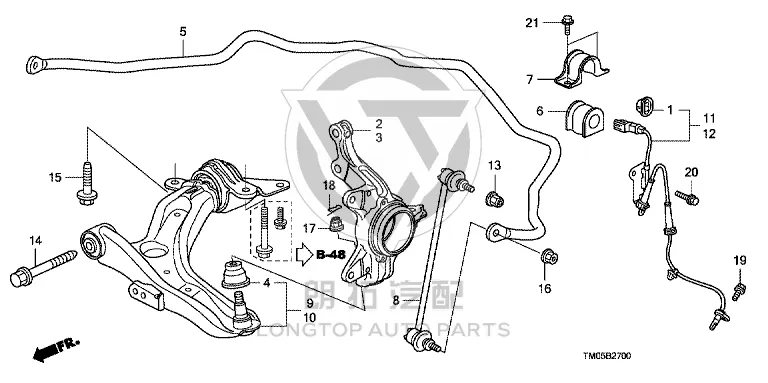 Front Balance Bar Ball Joint 51320-TF0-003 51320TF0003 for Honda