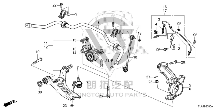 Front Steering Knuckle (Right) 51211-TMJT52 51211TMJT52 for Honda