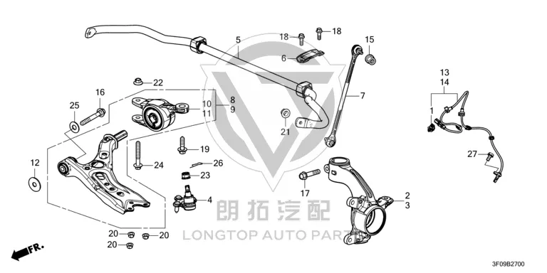 Front Steering Knuckle (Right) 51211-TMBH01 51211TMBH01 for Honda