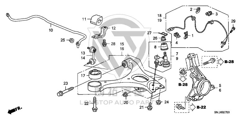 Front Lower Control Arm Ball Joint 51230-SNVH-03 51230SNVH03 for Honda