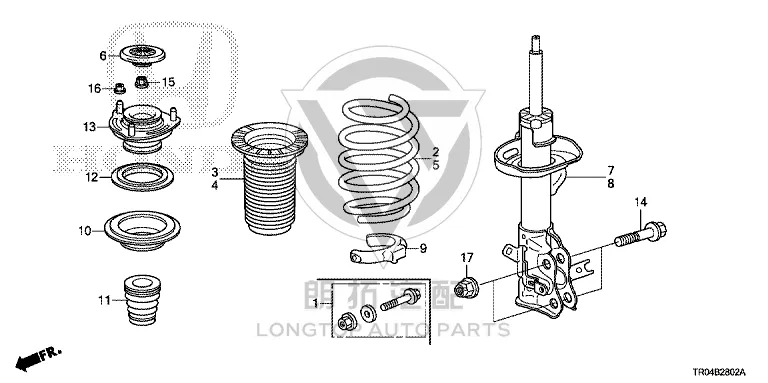 Front Shock Absorber Dust Cover (Left) 51403-TR7A01 51403TR7A01 for Honda