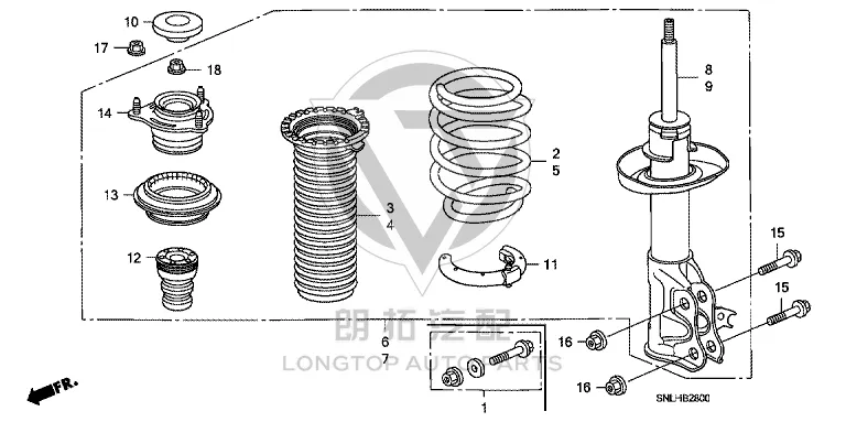 Front Shock Absorber Core (Right) 51605-SNVP01 51605SNVP01 for Honda Ciimo