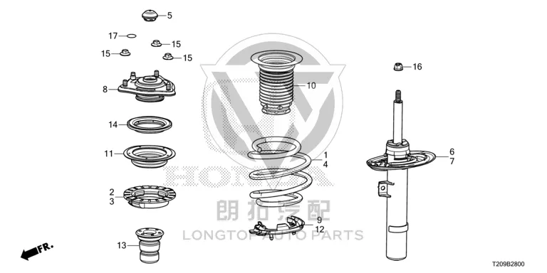 Front Shock Absorber Rubber 51670-TETH01 51670TETH01 for Honda