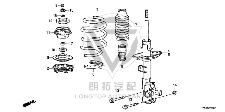 Front Shock Absorber Core Right 51611-T5GH01 51611T5GH01 for Honda